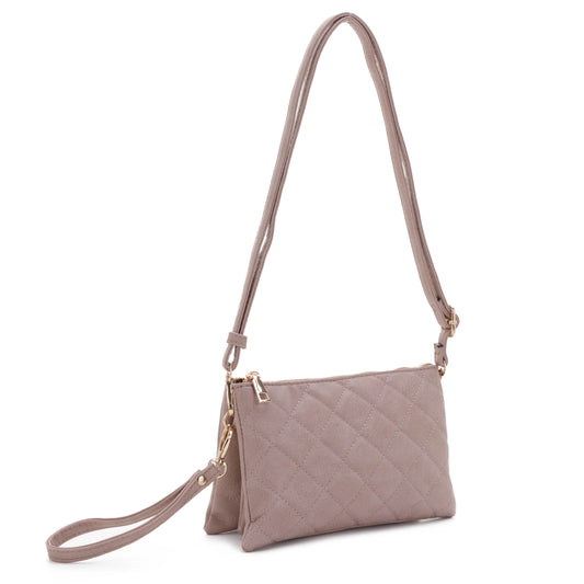 Diamond Quilted Multi Compartment Crossbody