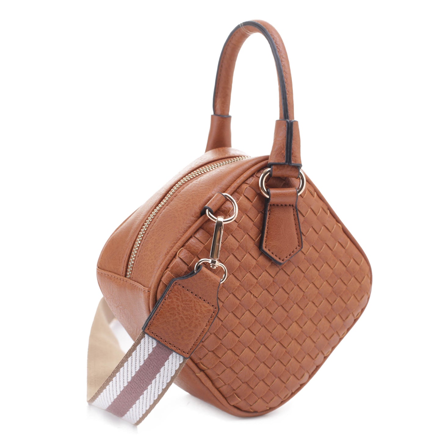 Basket Weave Woven Diamond Crossbody Clutch Handbag