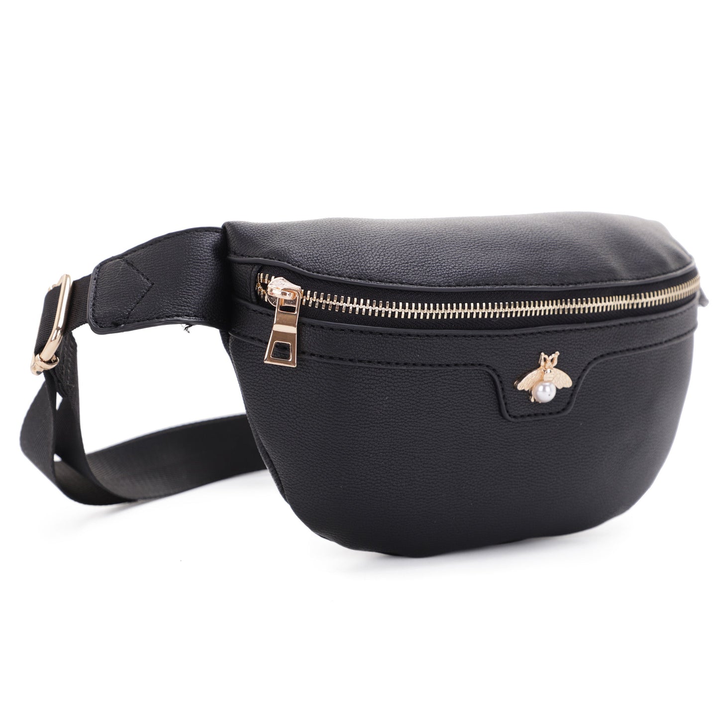 Bee Accent Leather Fanny Pack