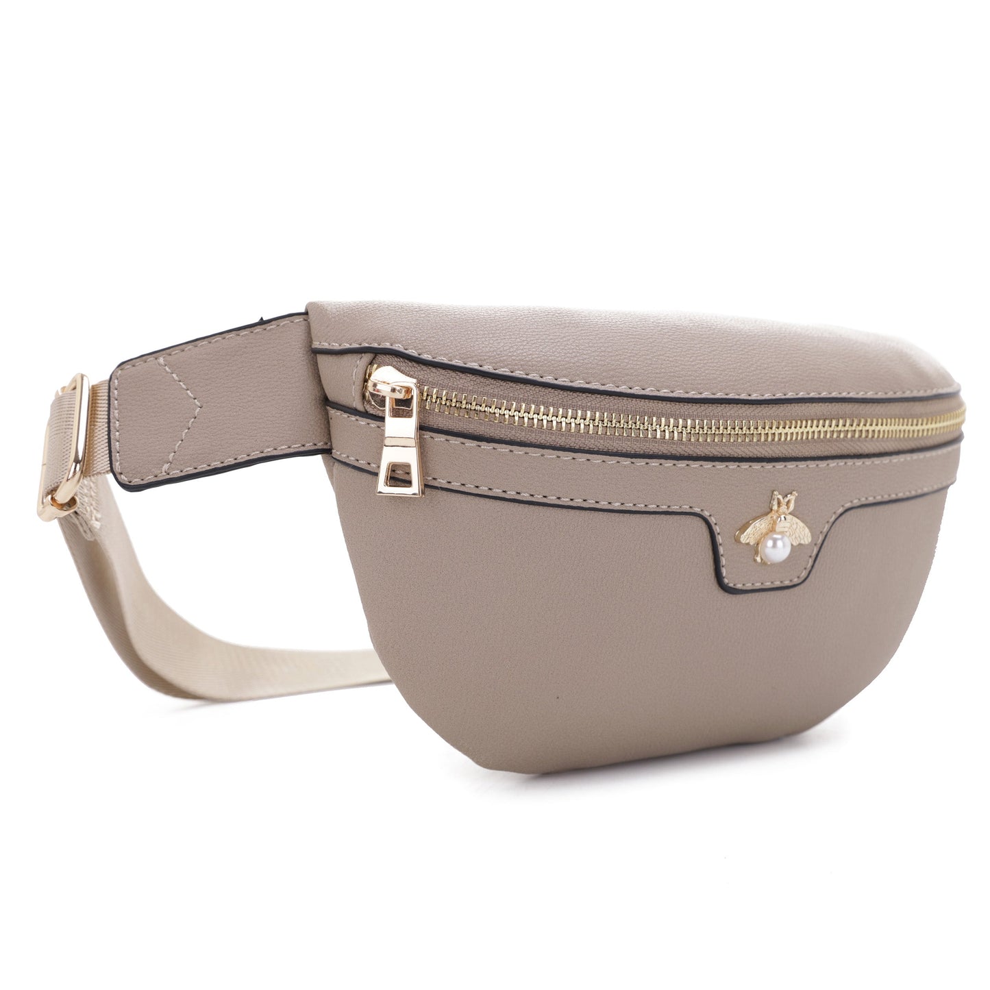 Bee Accent Leather Fanny Pack