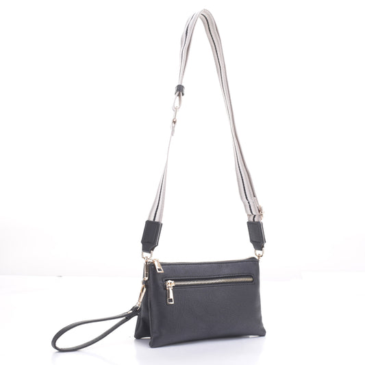 Callie Crossbody with Front Zipper Pocket and Webbing Strap