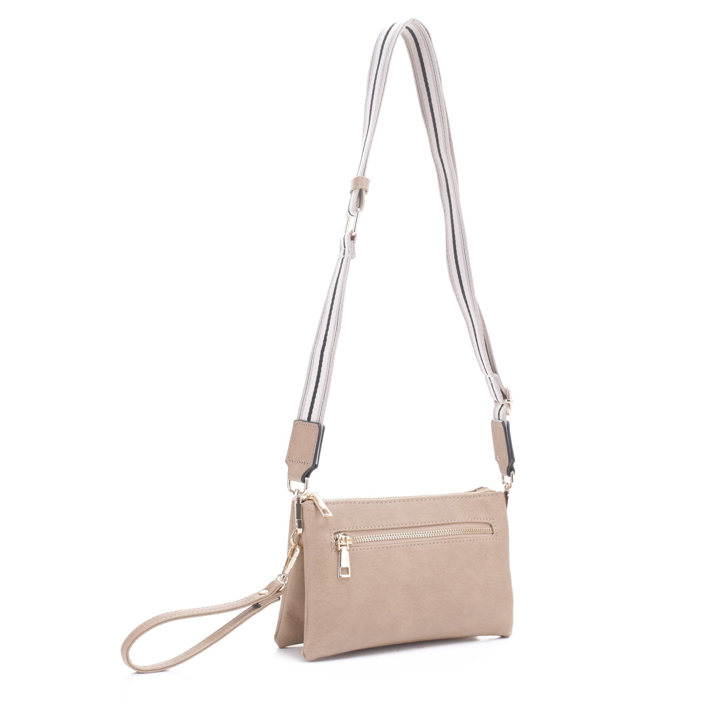 Callie Crossbody with Front Zipper Pocket and Webbing Strap
