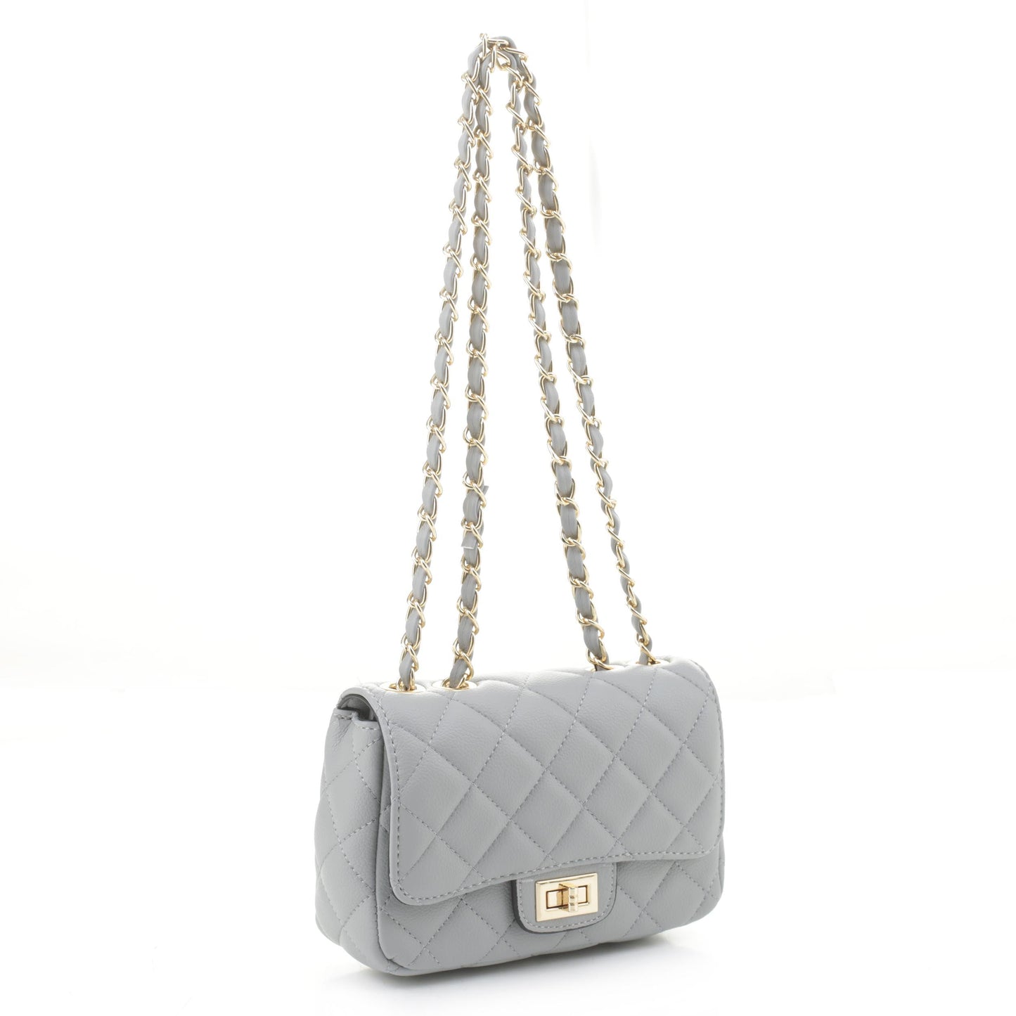 Turn Lock Quilted Shoulder Crossbody