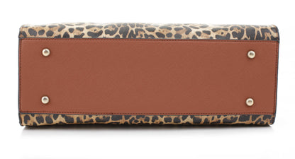 Uma Leopard Print Satchel