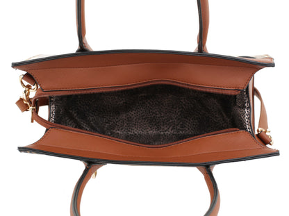 Uma Leopard Print Satchel