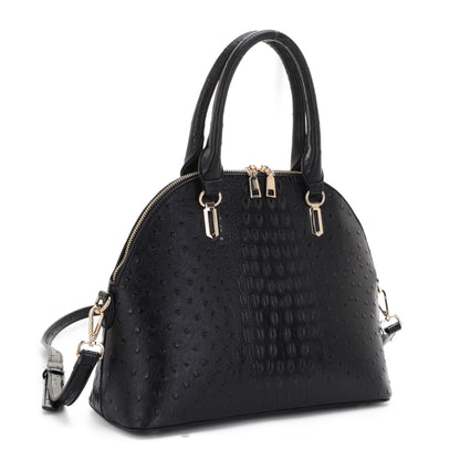 Urena Ostrich Print Satchel