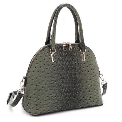 Urena Ostrich Print Satchel