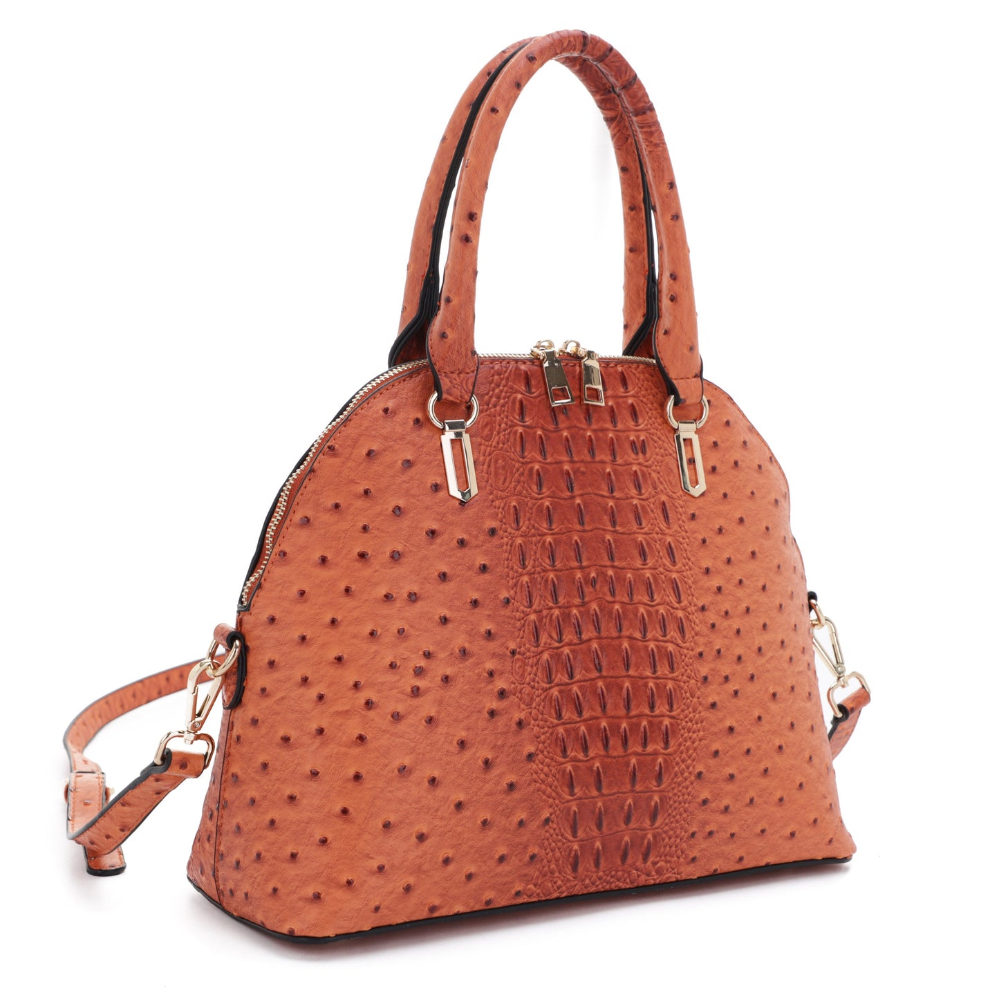 Urena Ostrich Print Satchel