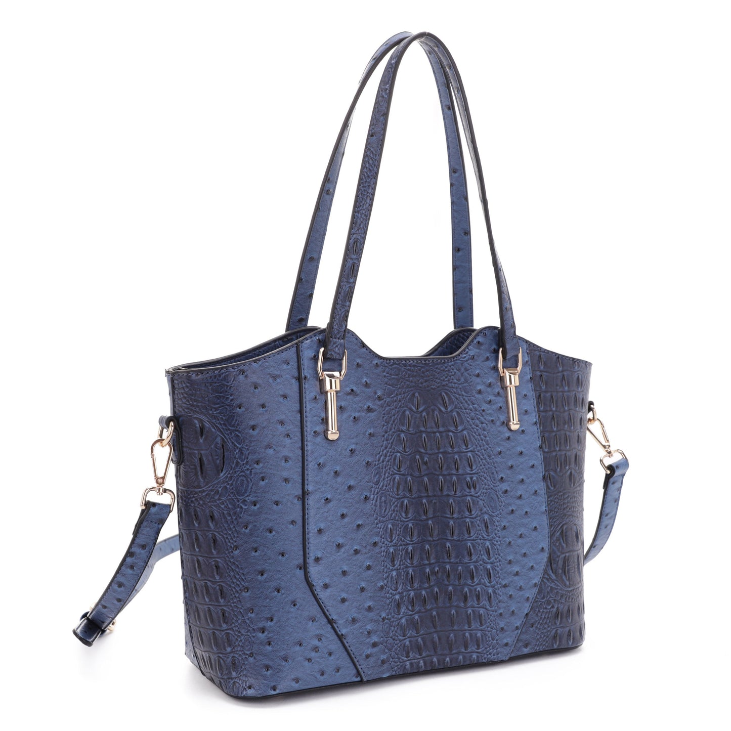 Ostrich Print Top Handle Tote