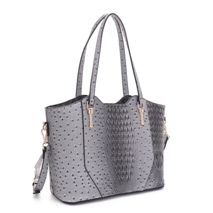 Sheila Ostrich Print Tote