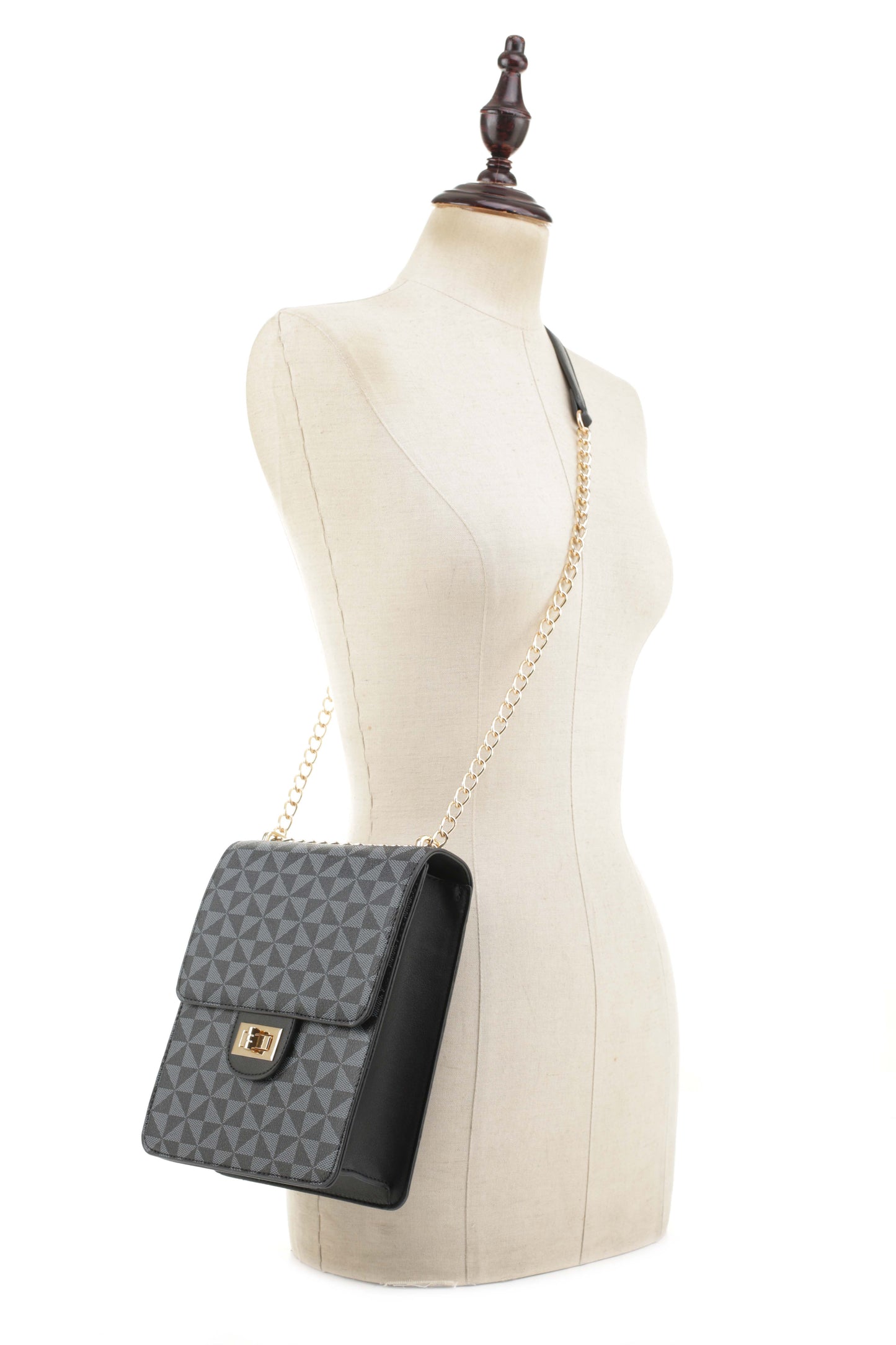 Lainey Geometric Monogrammed Crossbody