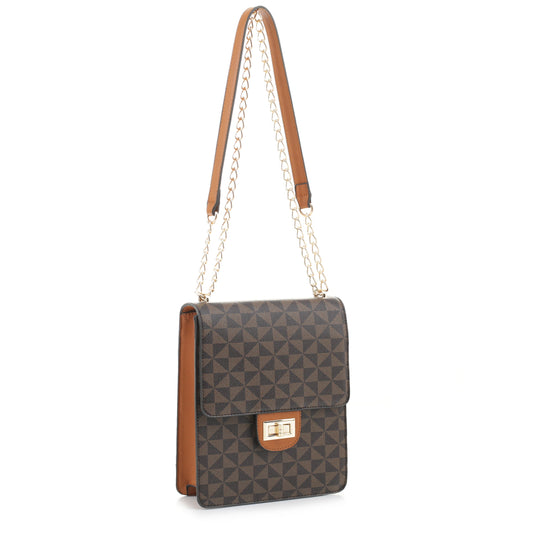 Lainey Geometric Monogrammed Crossbody