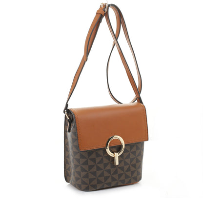 Miki Geometric Monogrammed Crossbody