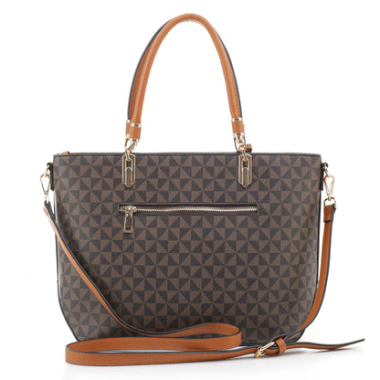 Vida Geometric Monogrammed Tote Set