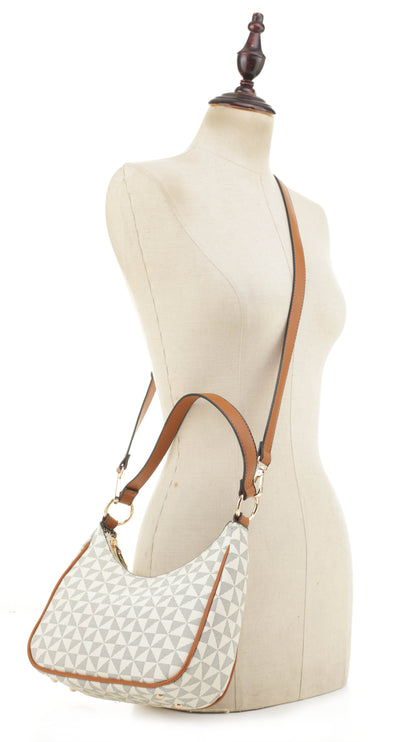 Vivi Geometric Monogrammed Shoulder Set