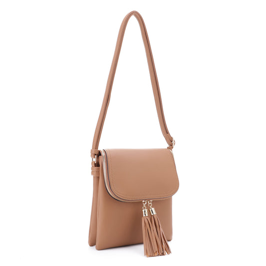 Thalia Double Tassel Flap Crossbody